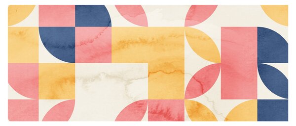 Obraz - Abstrakcia s retro vzormi (120x50 cm)