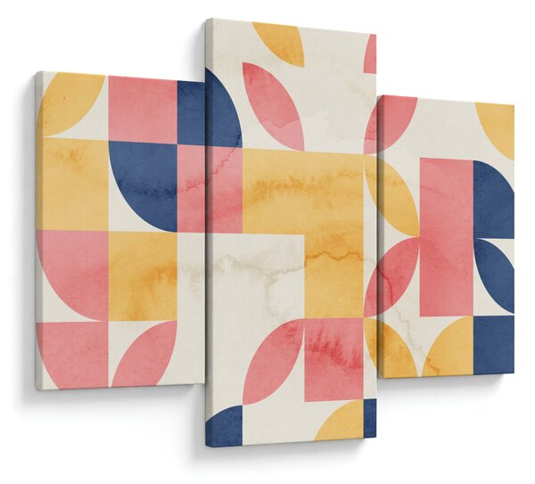 Obraz - Abstrakcia s retro vzormi (90x60 cm)