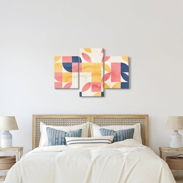 Obraz - Abstrakcia s retro vzormi (90x60 cm)