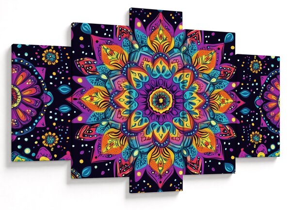 Obraz - Kaleidoskopická mandala (150x105 cm)