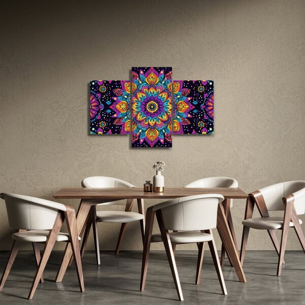 Obraz - Kaleidoskopická mandala (90x60 cm)