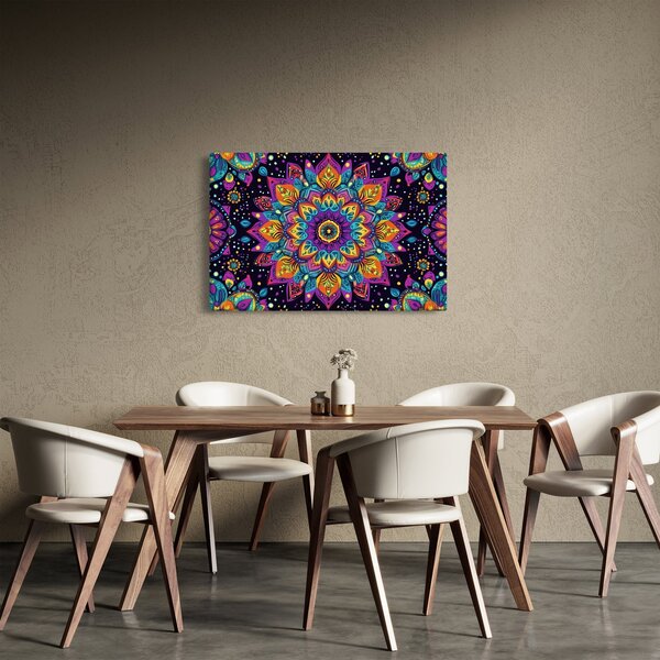 Obraz - Kaleidoskopická mandala (90x60 cm)