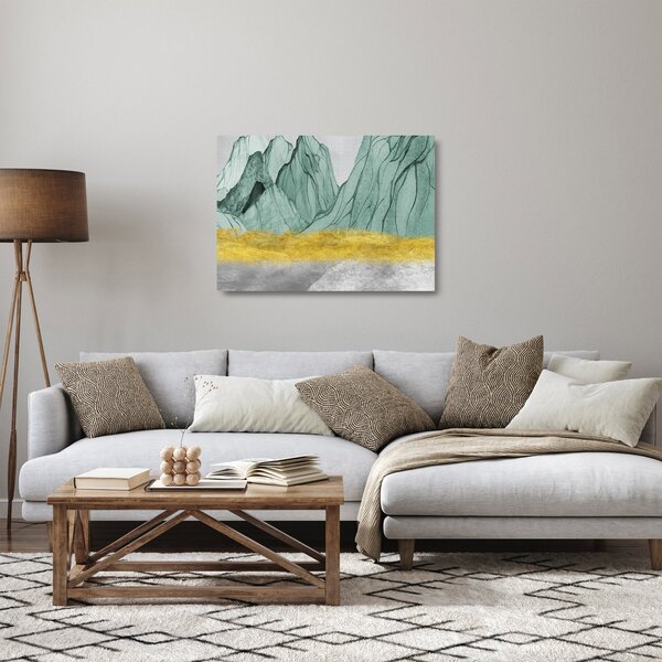 Sklenený obraz - Smaragdové hory N⁰1 (70x50 cm)