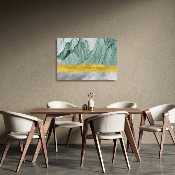 Sklenený obraz - Smaragdové hory N⁰1 (70x50 cm)