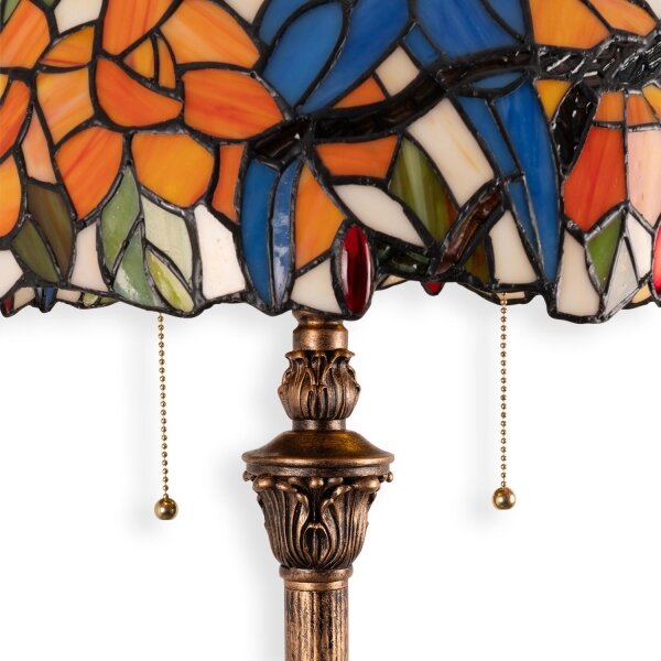 Brilagi - Tiffany vitrážová stojacia lampa JUNGLE 2xE27/60W/230V