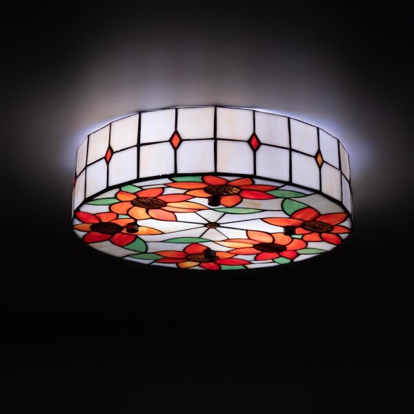 Brilagi - Tiffany vitrážné stropné svietidlo SUNFLOWER 3xE27/60W/230V priemer 40 cm