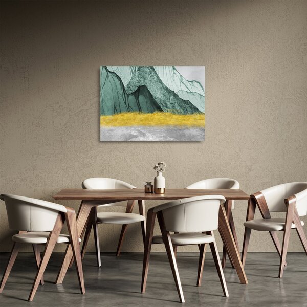 Sklenený obraz - Smaragdové hory N⁰2 (70x50 cm)