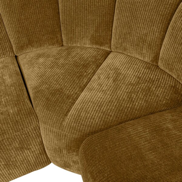 MUZZA Rohová pohovka jombo pravá 310 cm medová