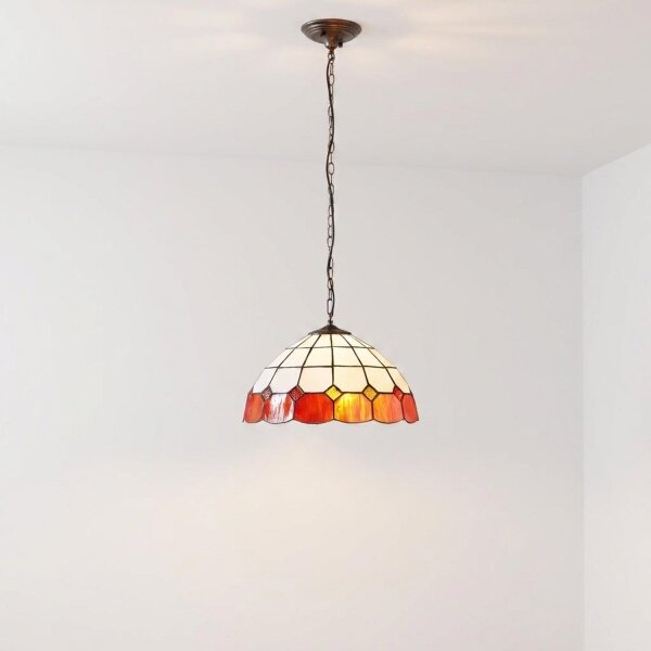 Brilagi - Tiffany vitrážový luster na reťazi SIENNA 1xE27/60W/230V priemer 40 cm