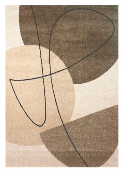 Spoltex, Kusový koberec Achat 550 Dark beige, 120x170, hnedá, obývacia izba