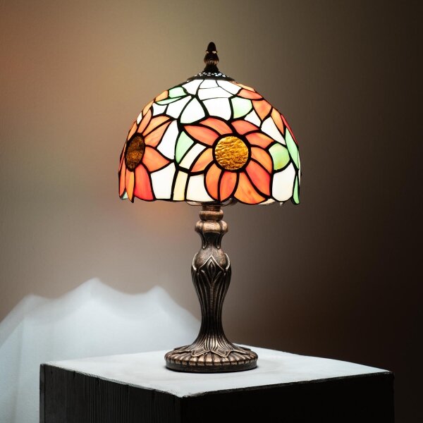 Brilagi - Tiffany vitrážová stolná lampa SUNFLOWER 1xE27/60W/230V