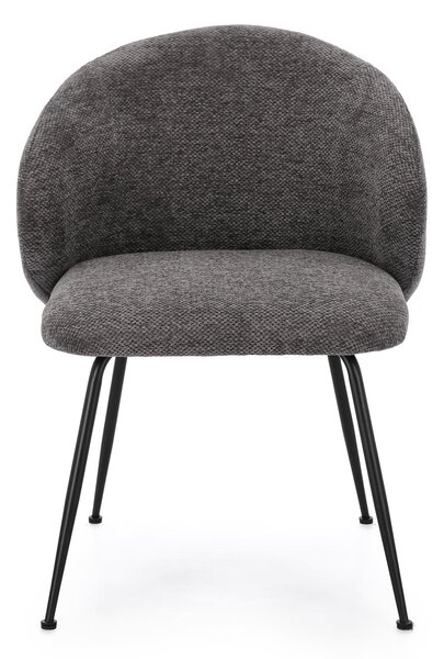 MUZZA Jedálenská stolička Seine tmavo šedá