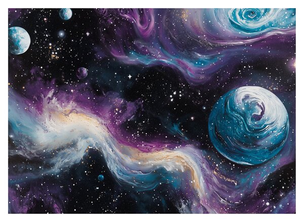 Obraz - Maľovaný vesmír (70x50 cm)