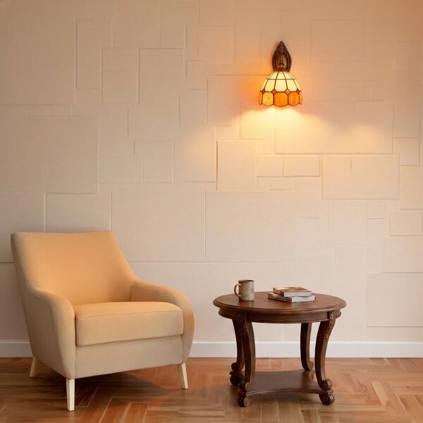 Brilagi - Tiffany vitrážová nástenná lampa SIENNA 1xE14/40W/230V