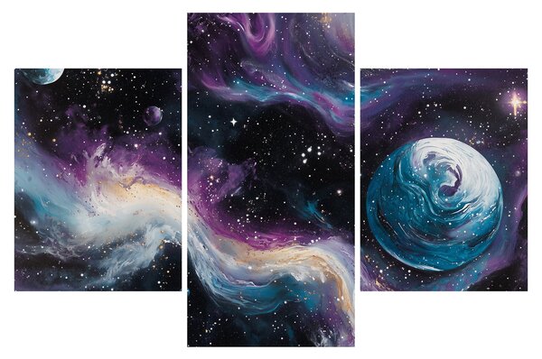 Obraz - Maľovaný vesmír (90x60 cm)
