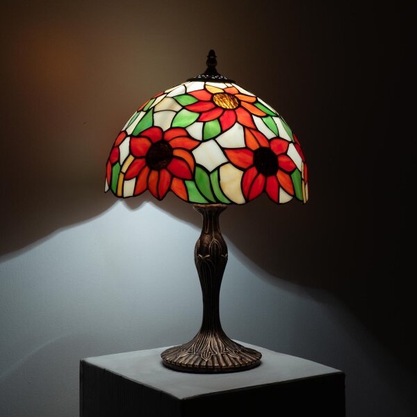 Brilagi - Tiffany vitrážová stolná lampa SUNFLOWER 1xE27/60W/230V
