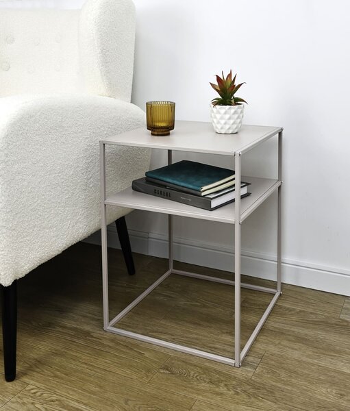 MUZZA Odkladací stolík 37.5 cm Qus béžový