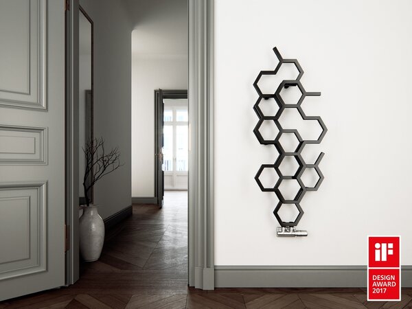 DK Terma Hex 821x486 vodný radiátor Bright Copper ZX