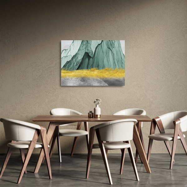 Sklenený obraz - Smaragdové hory N⁰3 (70x50 cm)