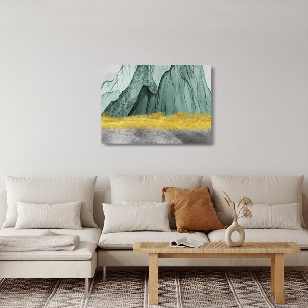 Sklenený obraz - Smaragdové hory N⁰3 (70x50 cm)