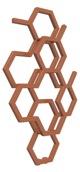 DK Terma Hex 821x486 vodný radiátor Bright Copper ZX