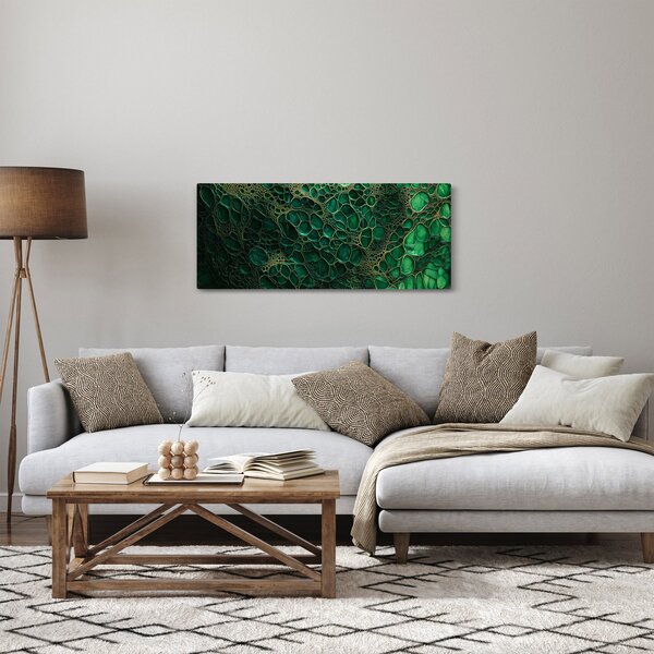 Obraz - Zelený mikroskopický záber (120x50 cm)