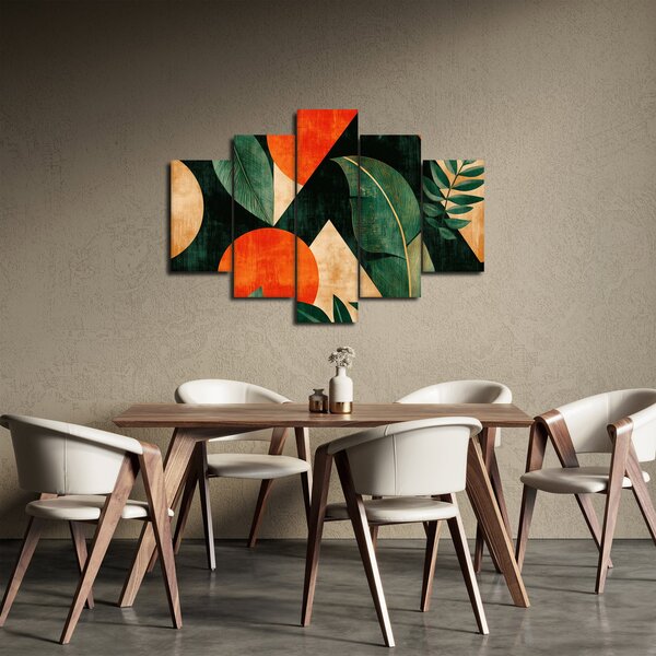 Obraz - Geometrické prírodné motívy II. (150x105 cm)