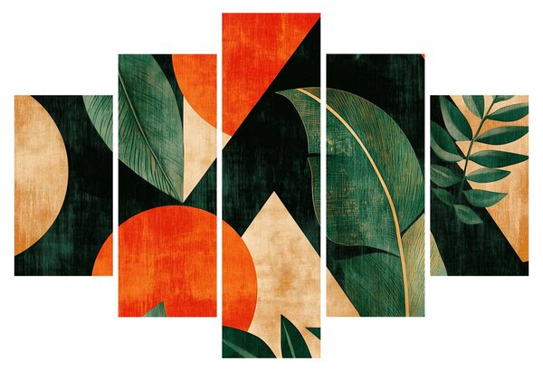 Obraz - Geometrické prírodné motívy II. (150x105 cm)