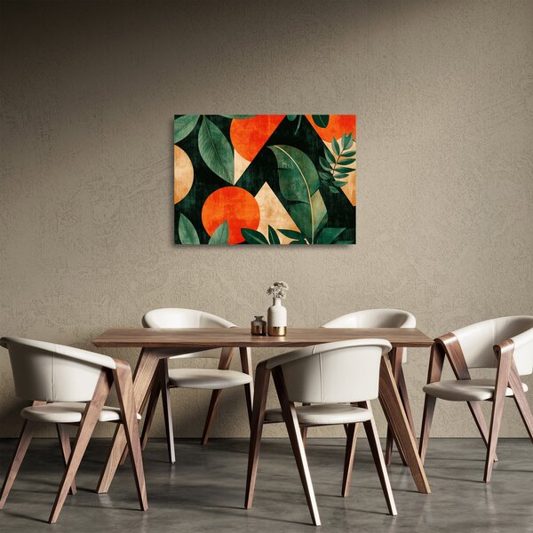 Sklenený obraz - Geometrické prírodné motívy II. (70x50 cm)