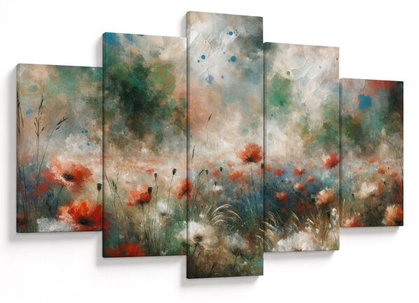Obraz – Abstrakcia poľa s makmi (150x105 cm)
