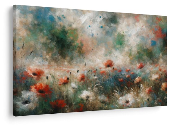 Obraz – Abstrakcia poľa s makmi (90x60 cm)