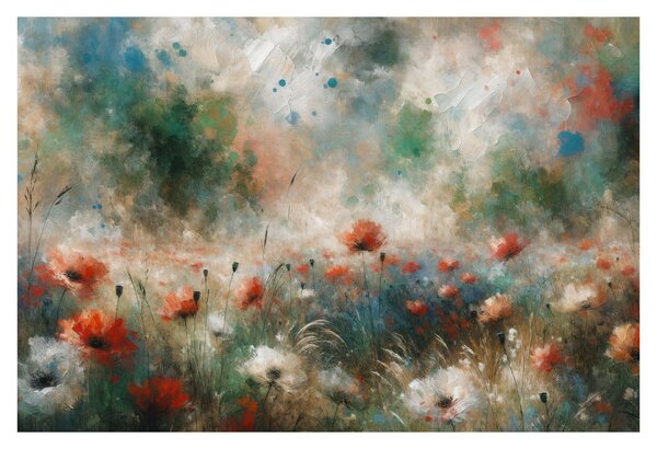 Obraz – Abstrakcia poľa s makmi (90x60 cm)