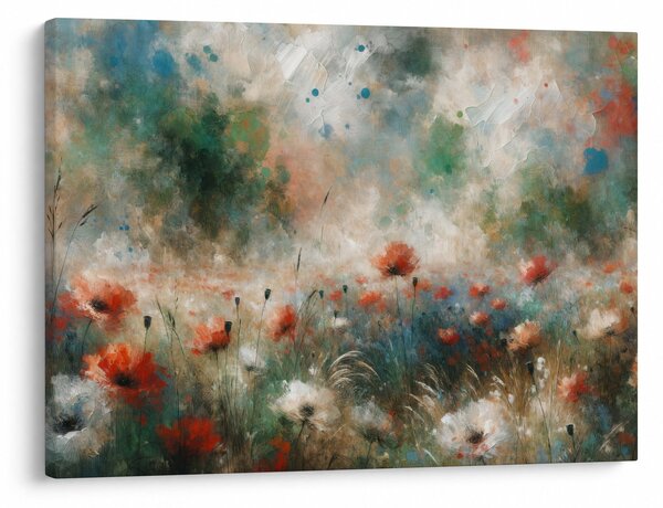 Obraz – Abstrakcia poľa s makmi (70x50 cm)