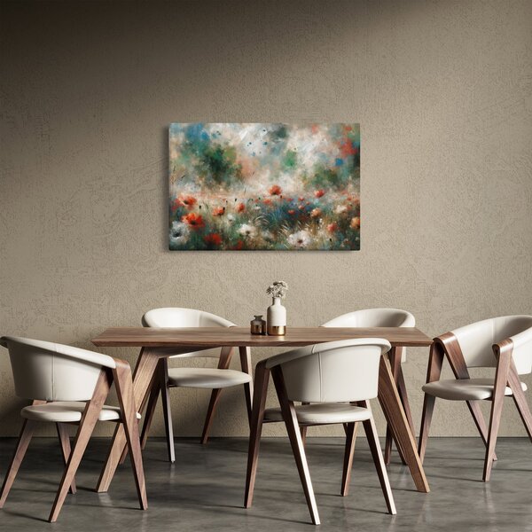 Obraz – Abstrakcia poľa s makmi (90x60 cm)