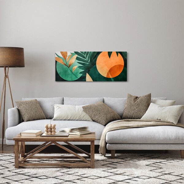 Obraz - Geometrické prírodné motívy (120x50 cm)