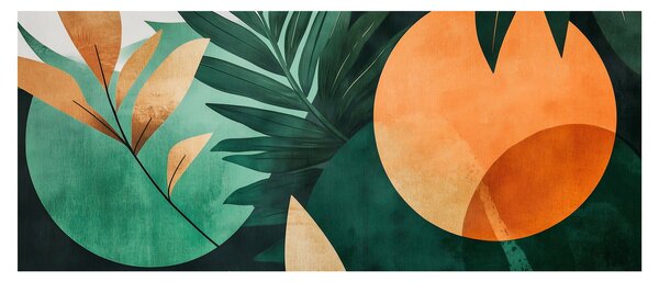 Obraz - Geometrické prírodné motívy (120x50 cm)