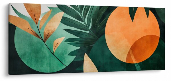Obraz - Geometrické prírodné motívy (120x50 cm)