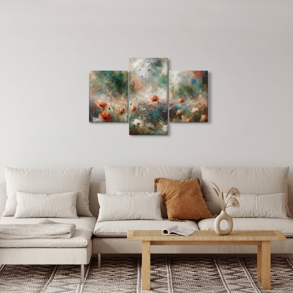 Obraz – Abstrakcia poľa s makmi (90x60 cm)