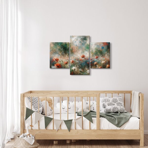 Obraz – Abstrakcia poľa s makmi (90x60 cm)