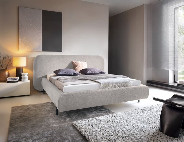 MUZZA Dvojlôžková posteľ topio 140 x 200 cm s úložným priestorom chenille sivá