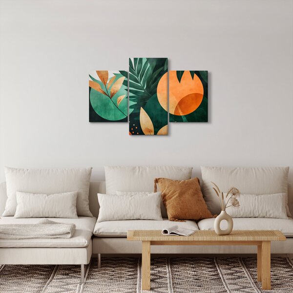 Obraz - Geometrické prírodné motívy (90x60 cm)