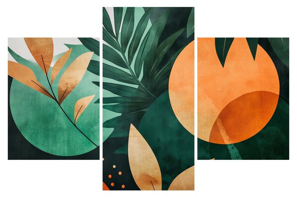 Obraz - Geometrické prírodné motívy (90x60 cm)