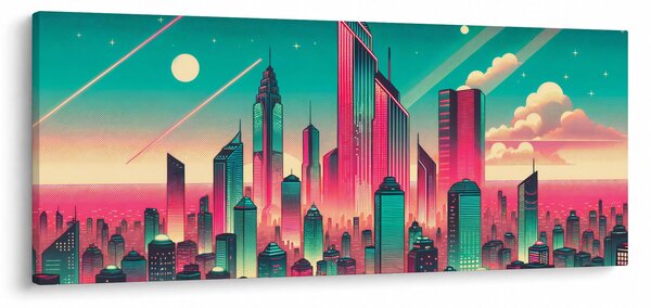 Obraz – Veľkomesto v pop-art štýle (120x50 cm)