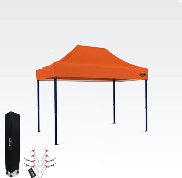 BRIMO Skladací stan 2x3m - bez 3 stien - Oranžová