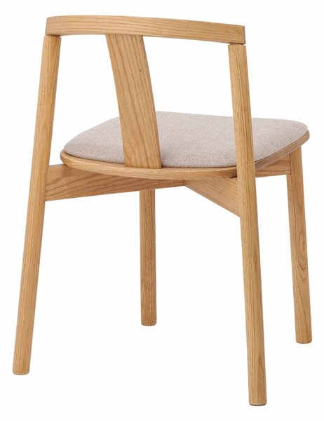 Dubová stolička Tone béžová látka