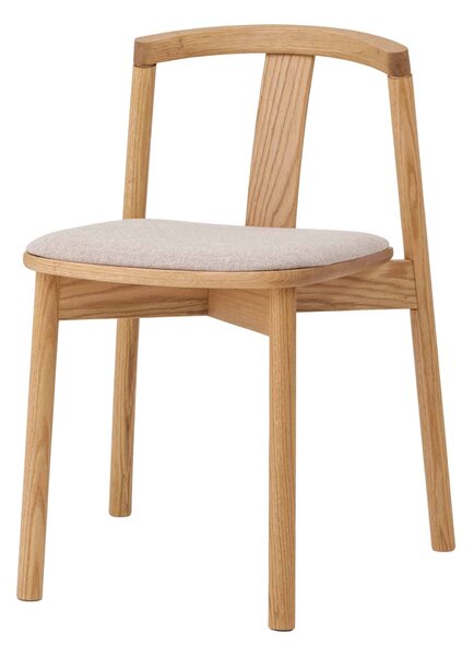 Dubová stolička Tone béžová látka