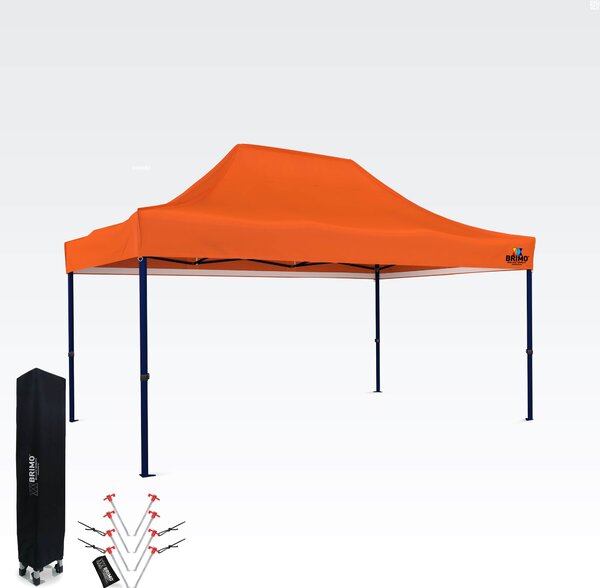 BRIMO Nožnicový stánok 3x4,5m - bez 3 stien - Oranžová