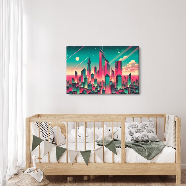 Obraz – Veľkomesto v pop-art štýle (90x60 cm)