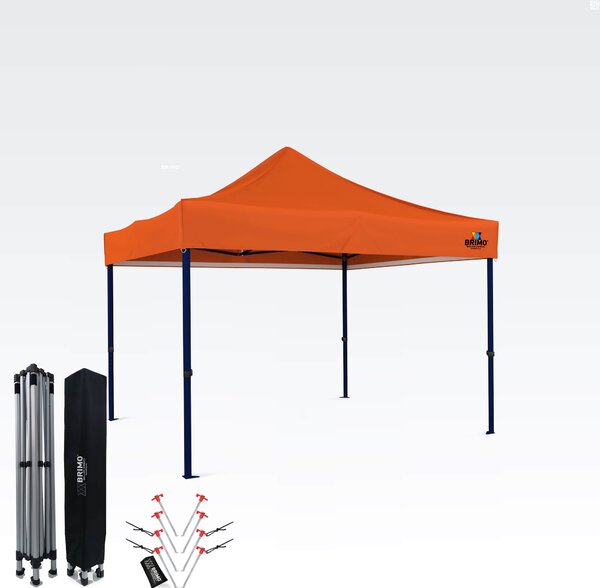 BRIMO Párty stan 3x3m - bez 3 stien - Oranžová