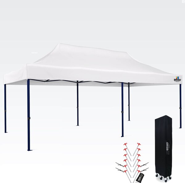 BRIMO Záhradný stánok 3x6m - bez 3 stien - Biela